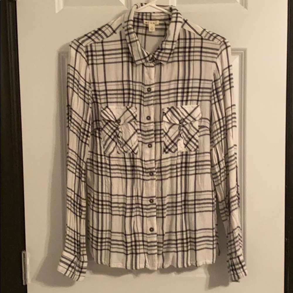 plaid button down shirt ッ